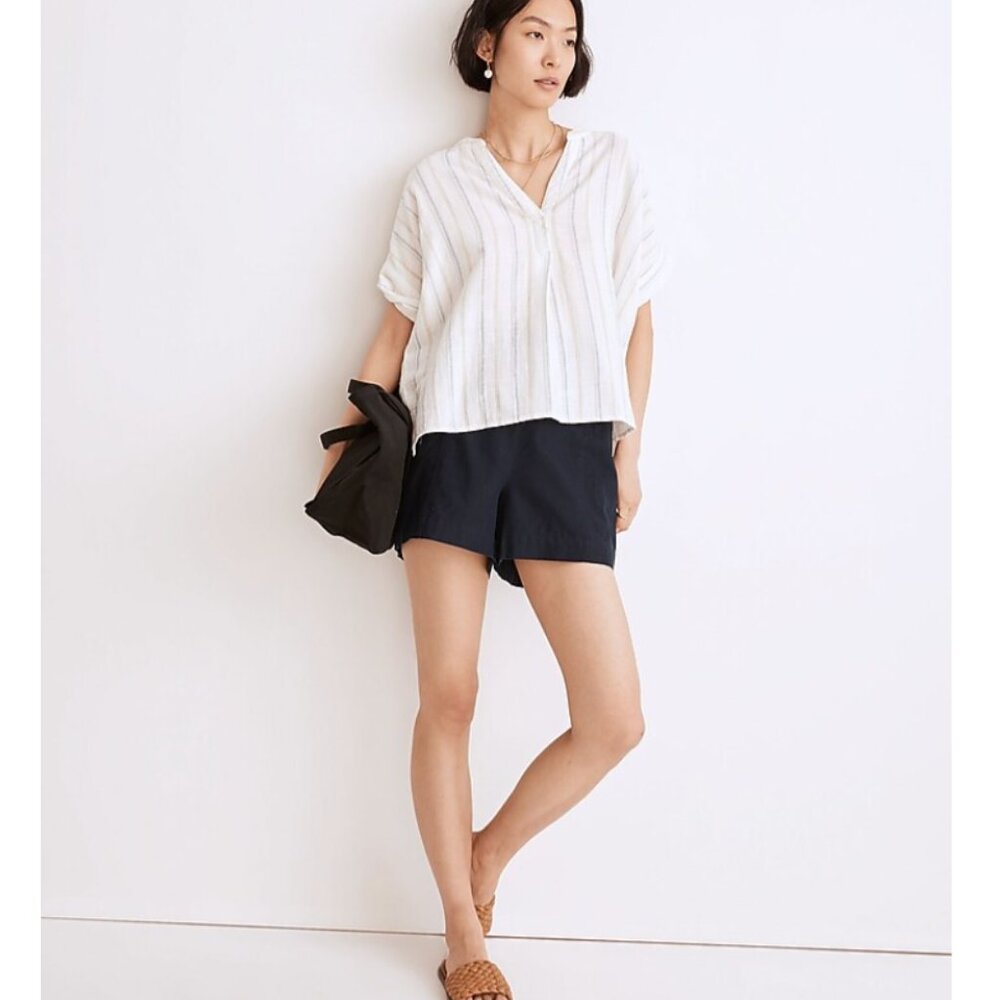 NWT Madewell Lakeline Popover Shirt in Schulner Stripe